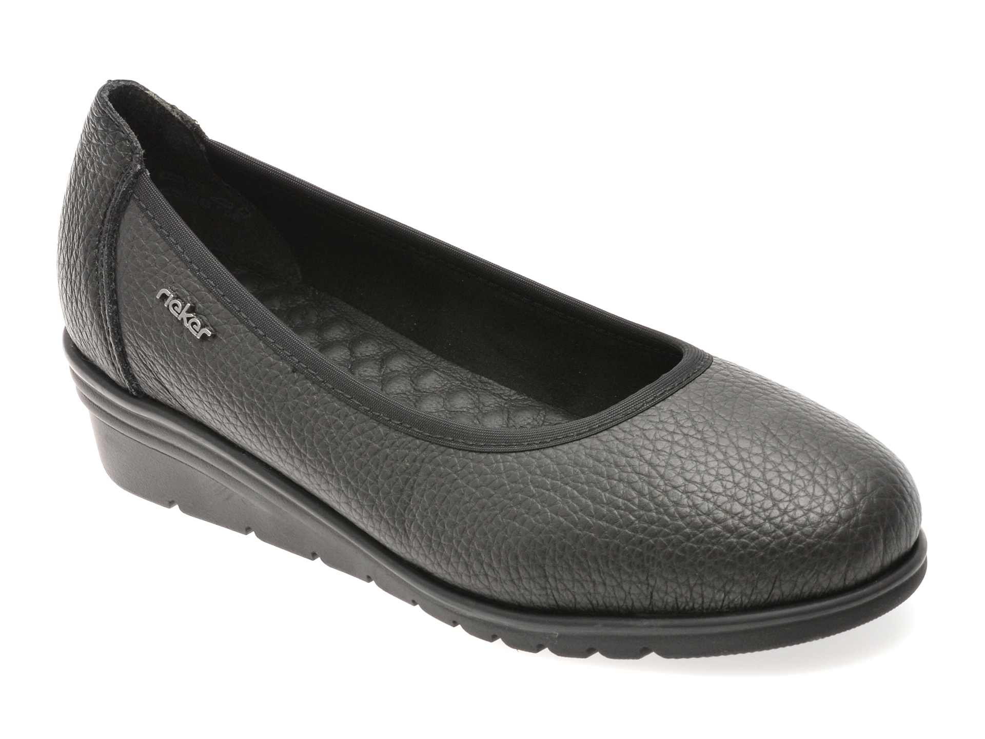 Balerini Rieker negri din piele - confort și stil