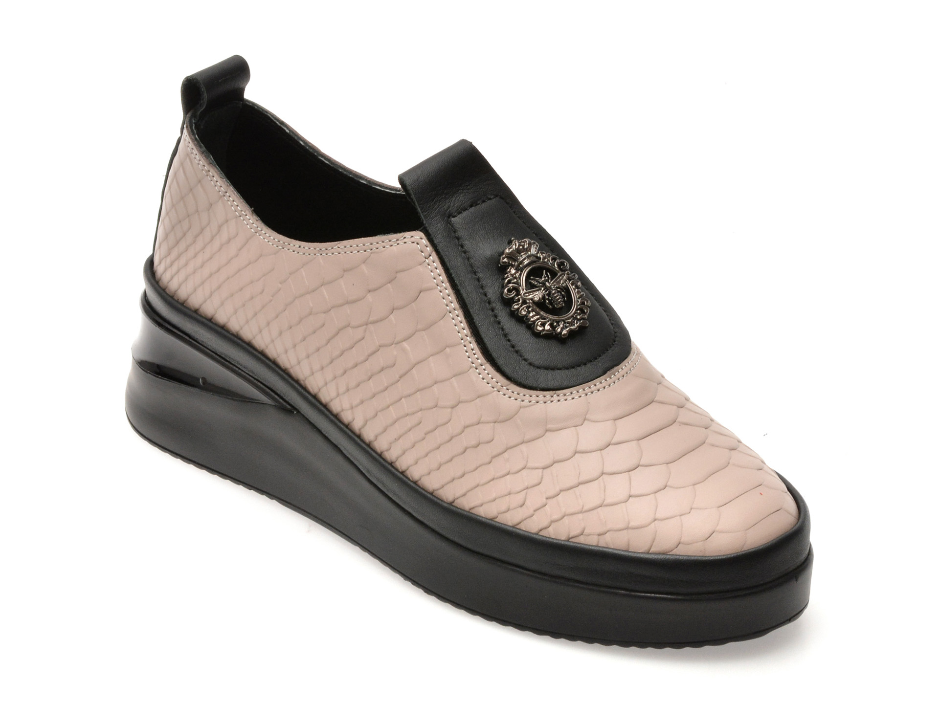 Pantofi IMAGE Gri din Piele Naturală - Eleganță