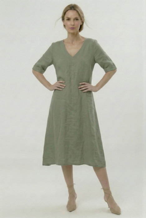 Rochie In Lejeră Kaki | Shopika