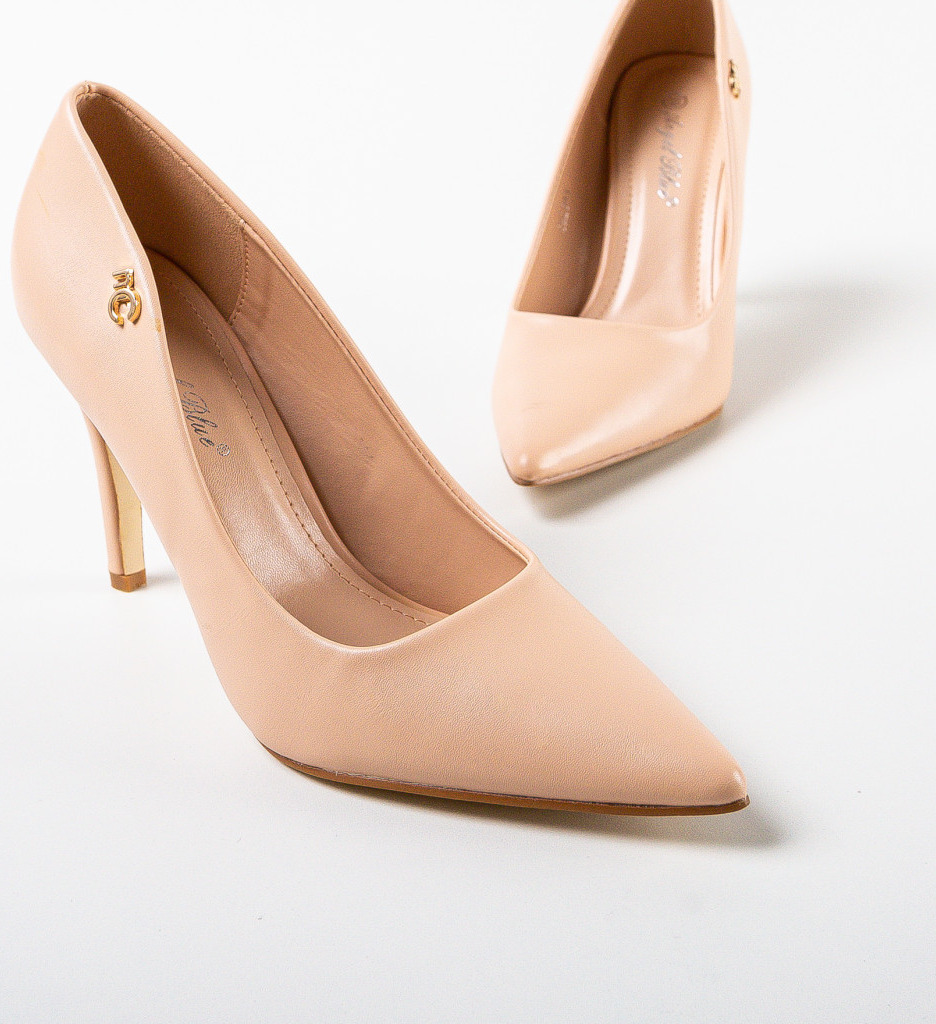 Pantofi cu Toc Palmer Nude | Eleganți și Moderni - imagine 6