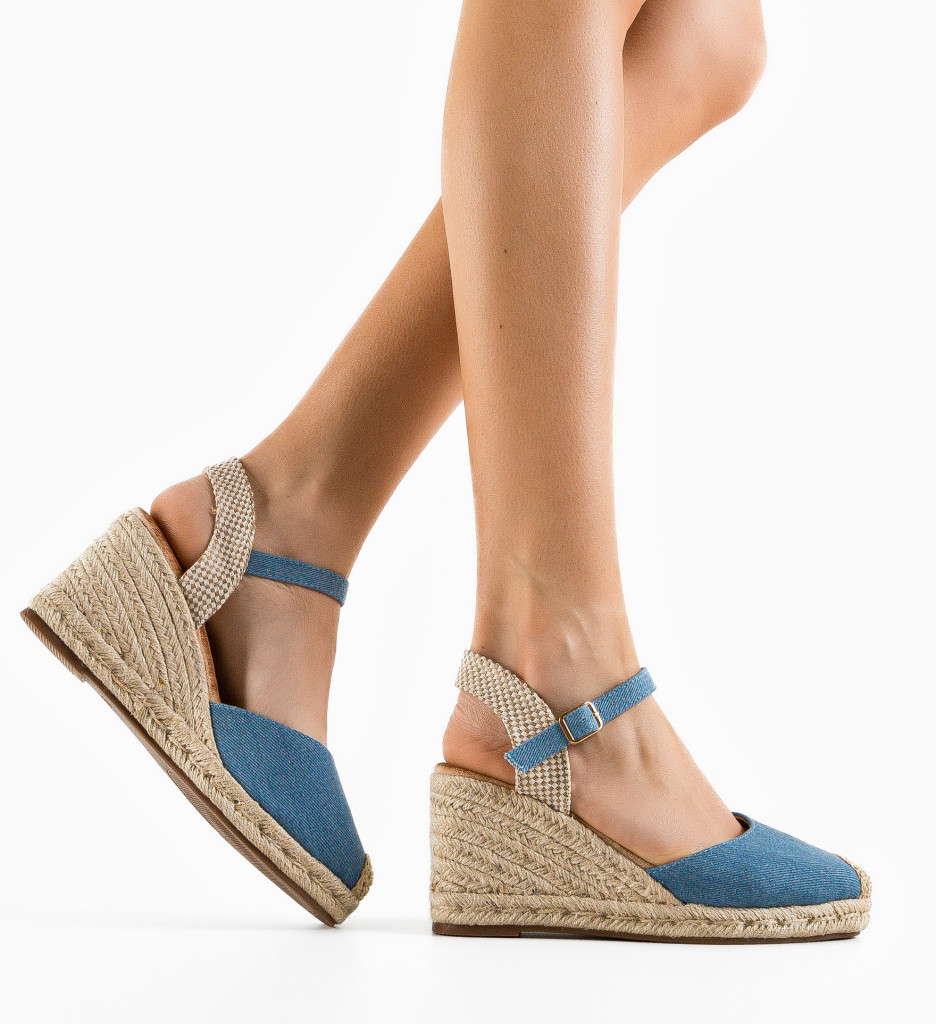 Sandale Platforme Dama Albastre Moana - Stil & Confort