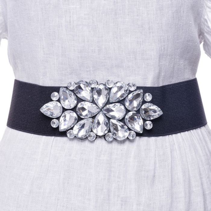 Curea elastică neagră Shopika | Accesorii elegante - imagine 1