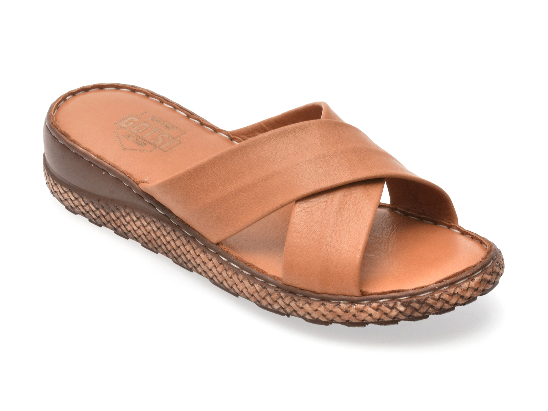 Papuci GOTSI Piele Naturală - Confort