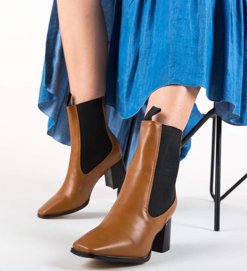 Botine Peach Camel - Eleganță și Confort - imagine 4