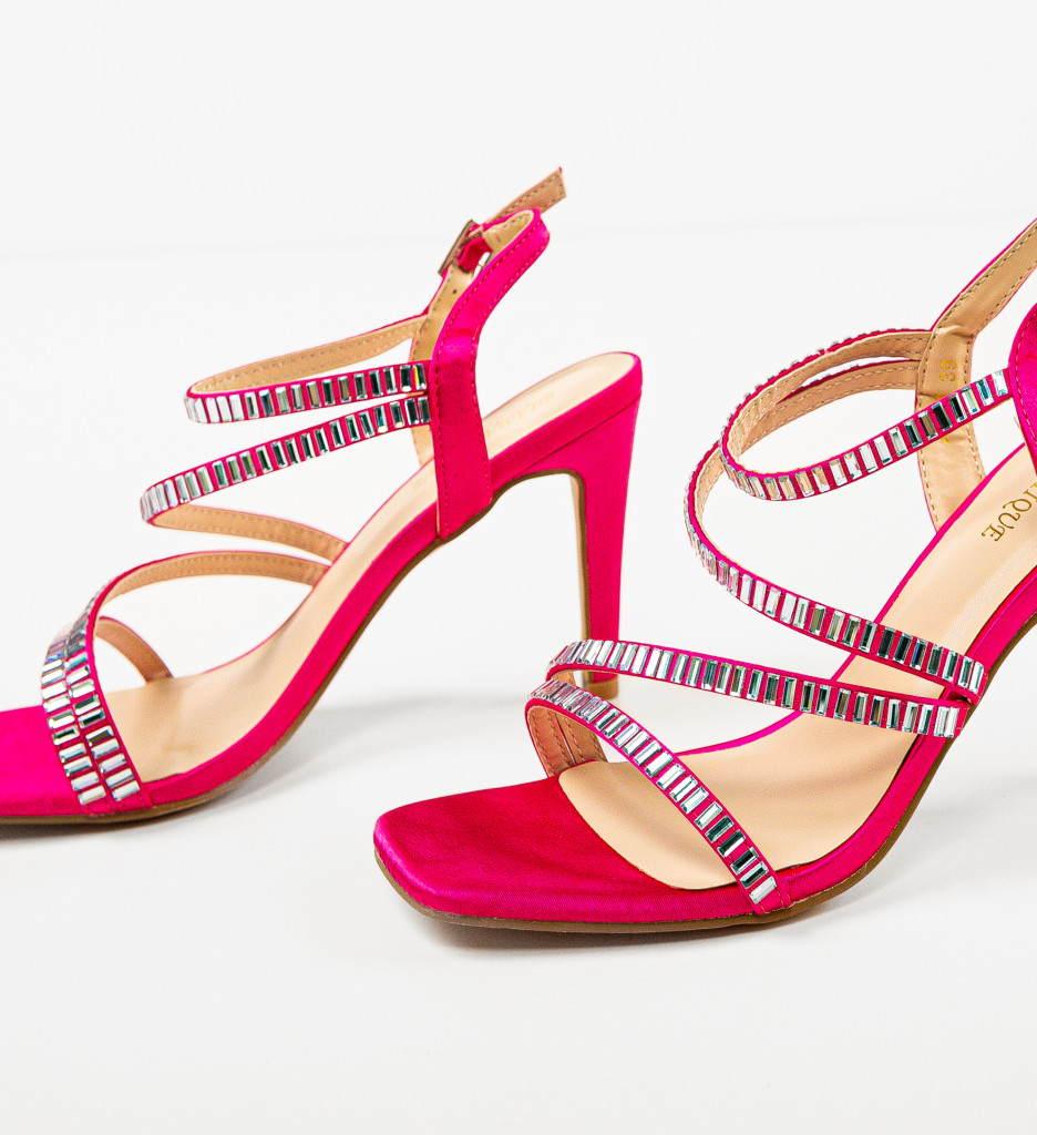 Sandale cu Toc Kerr Fuchsia - Eleganță Vibrantă - imagine 8