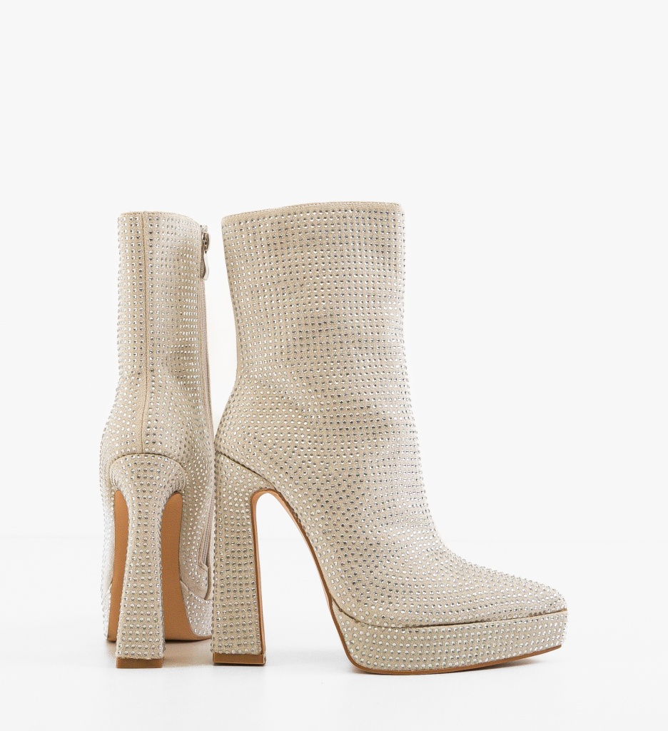 Botine Dama Iram Argintii - Eleganta si Stil - imagine 3
