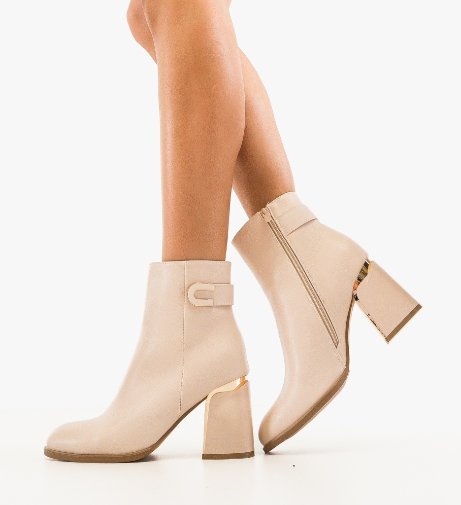 Botine Dama Sammy Bej - Eleganță și Confort