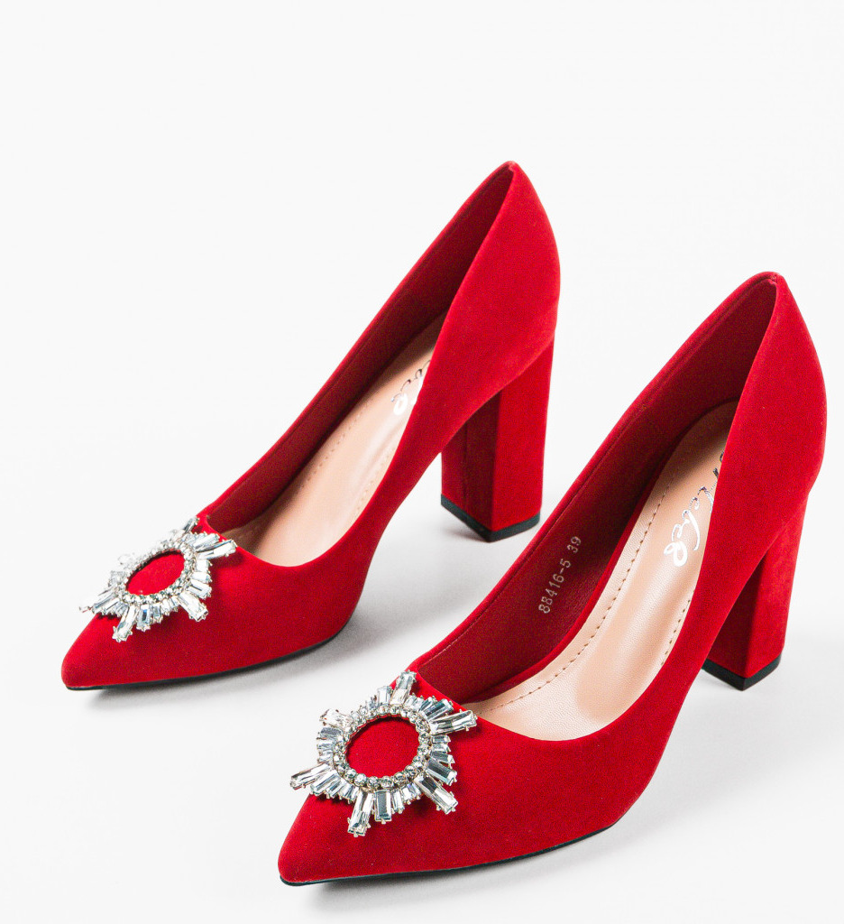 Pantofi Dama Hebebe Rosii Eleganți - imagine 6
