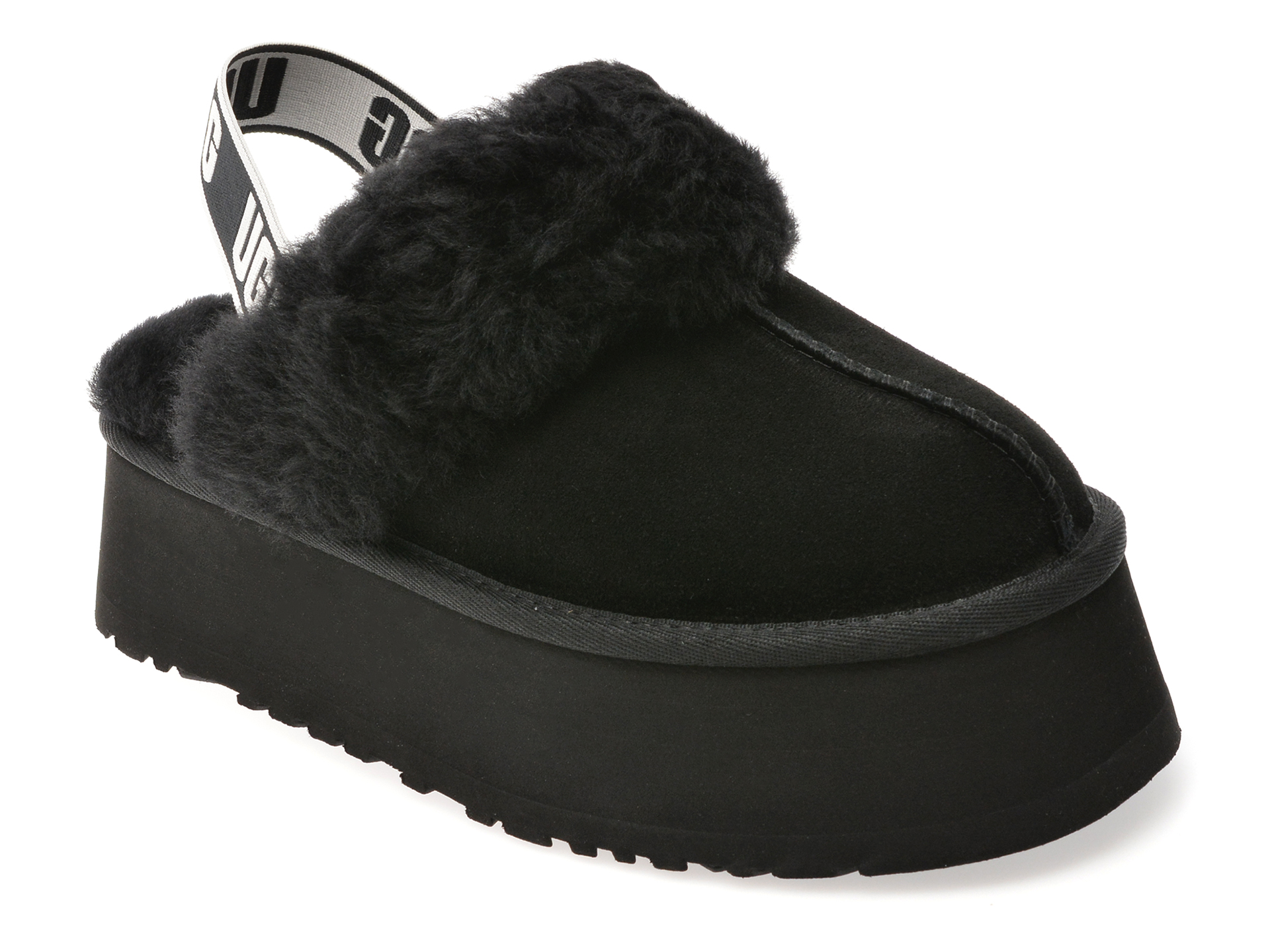 Papuci UGG Funkette Negri | Confort și Eleganță