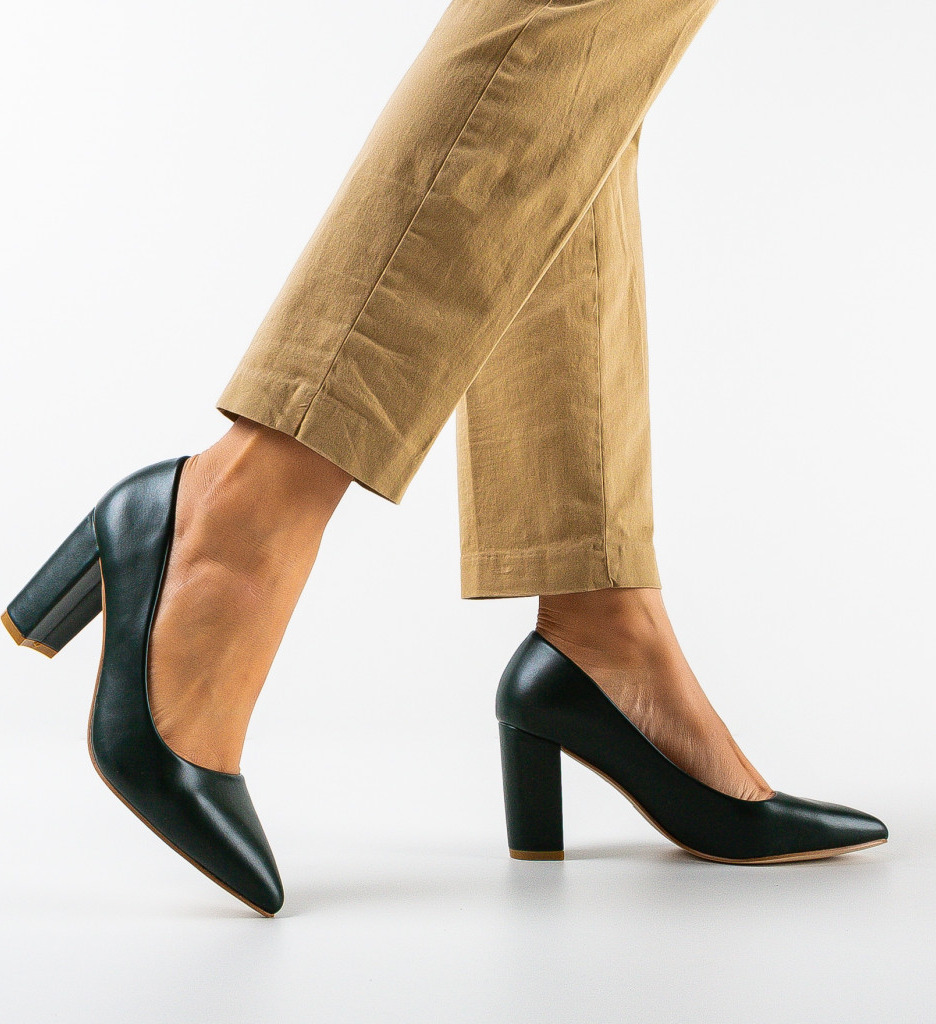 Pantofi cu Toc Pauline Verzi | Eleganță Asigurată - imagine 3