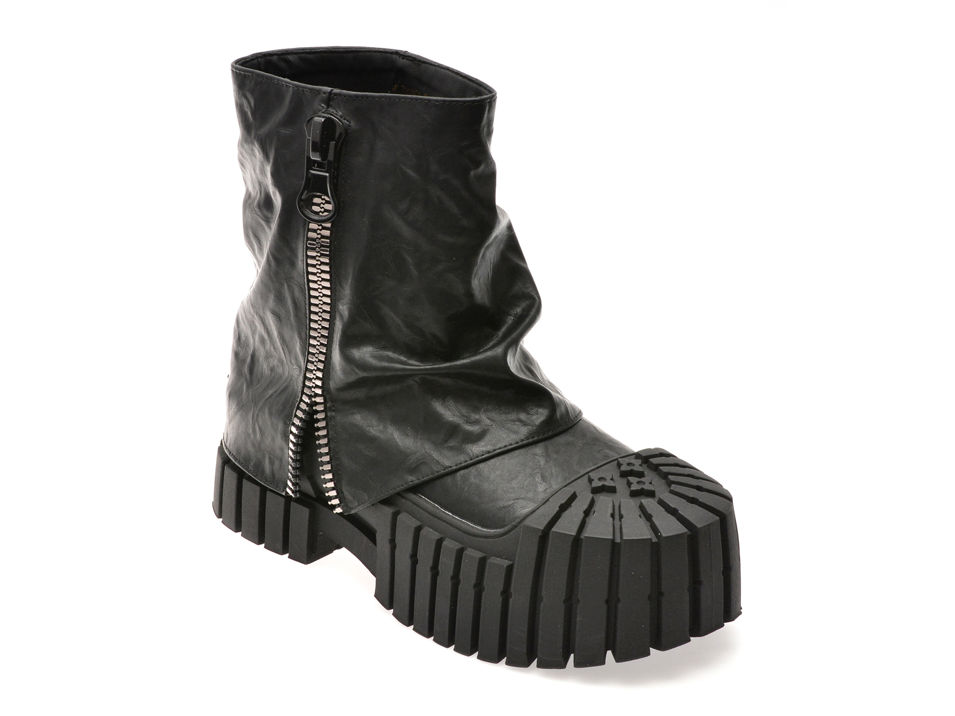 Bocanci GRYXX negri din piele naturală