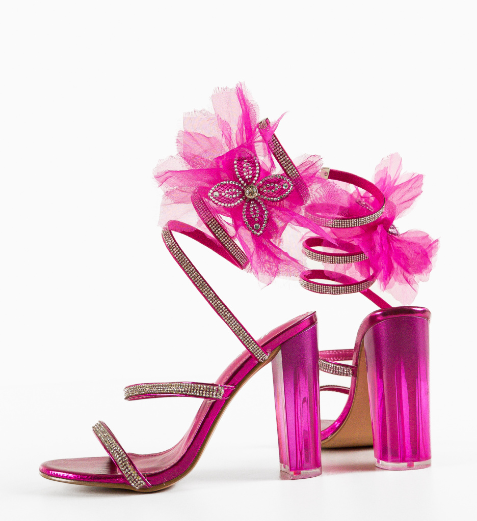 Sandale cu toc Zambel Fuchsia - Eleganță și Stil - imagine 7