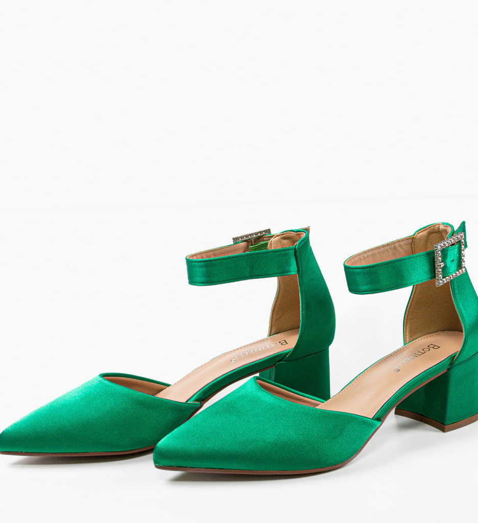 Pantofi dama toc verzi Nature | Eleganță și Stil - imagine 5