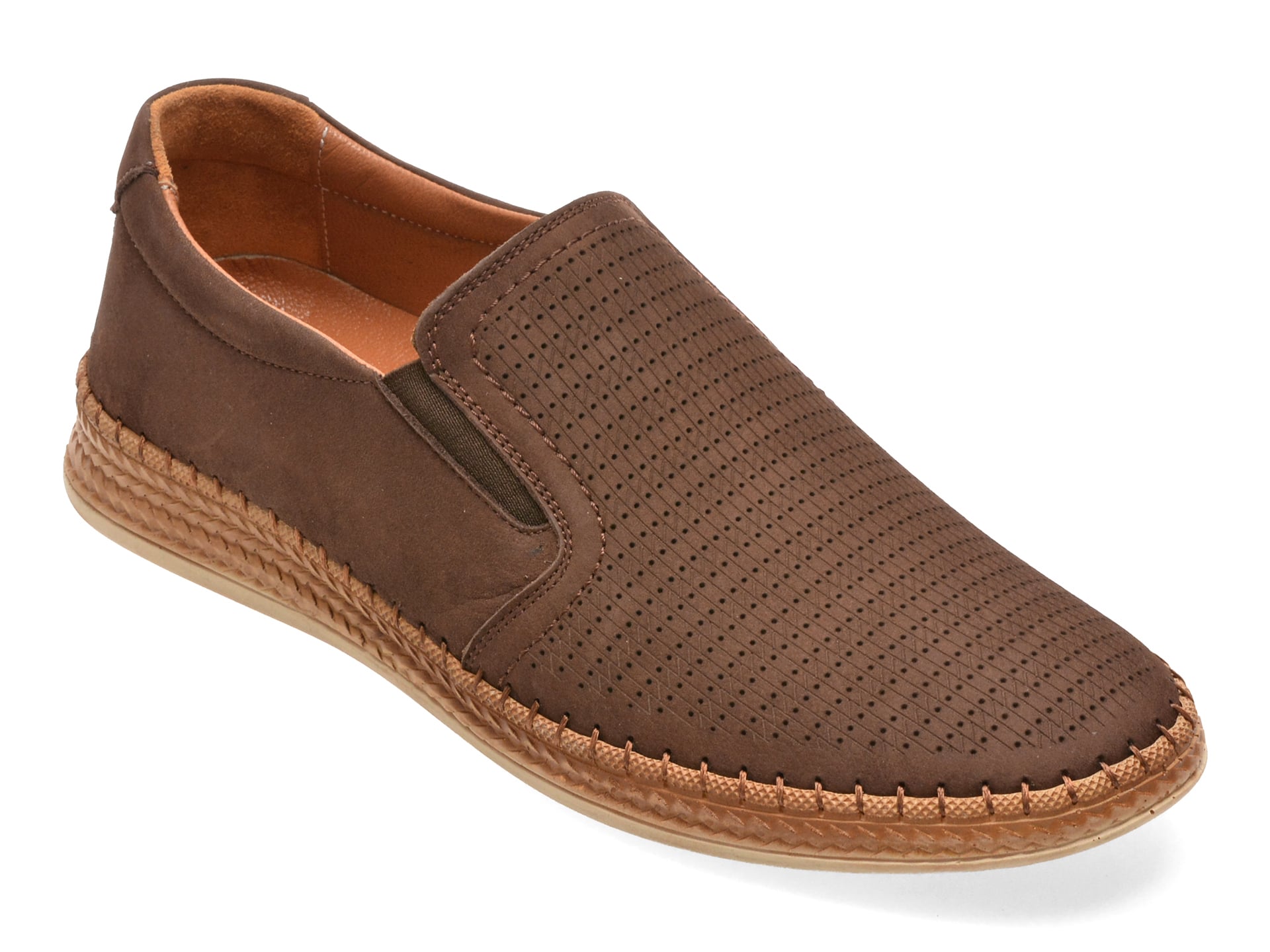 Pantofi BITE THE BULLET Nabuc Maro Slip-On