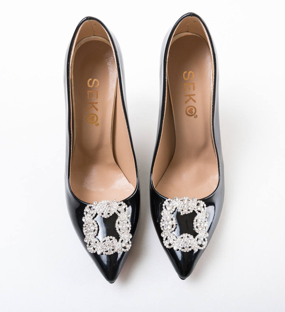 Pantofi Thorno Negri cu Toc - Eleganță și Stil - imagine 7