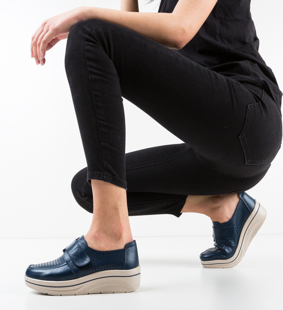 Pantofi Casual Rezilento Bleumarin - Confort Zilnic - imagine 4