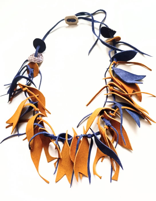 Colier Piele Naturală Multicolor Shopika