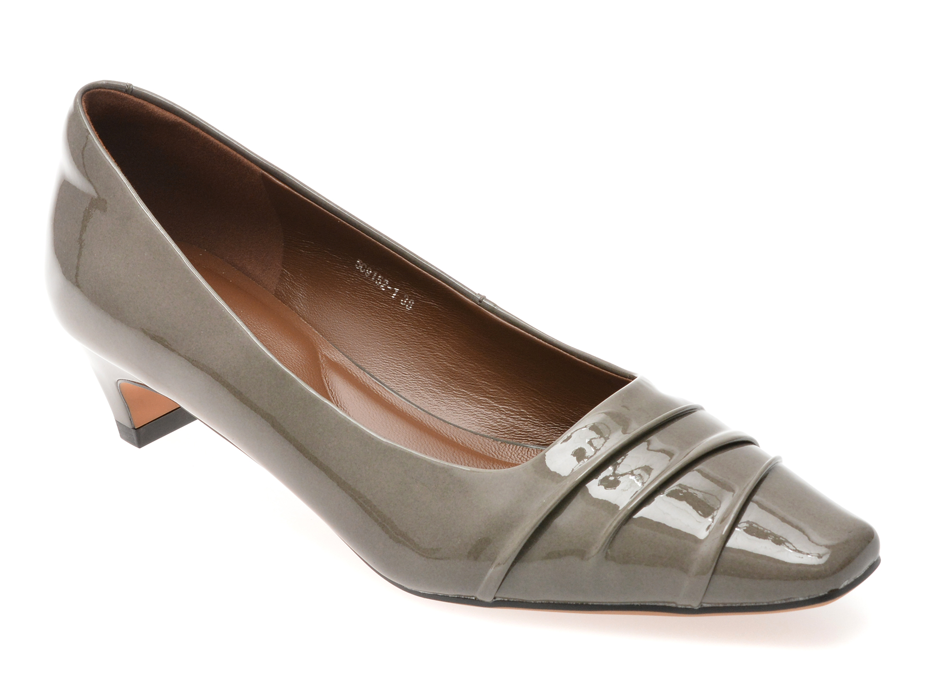 Pantofi Eleganti Epica Gri - Piele Lacuita Premium