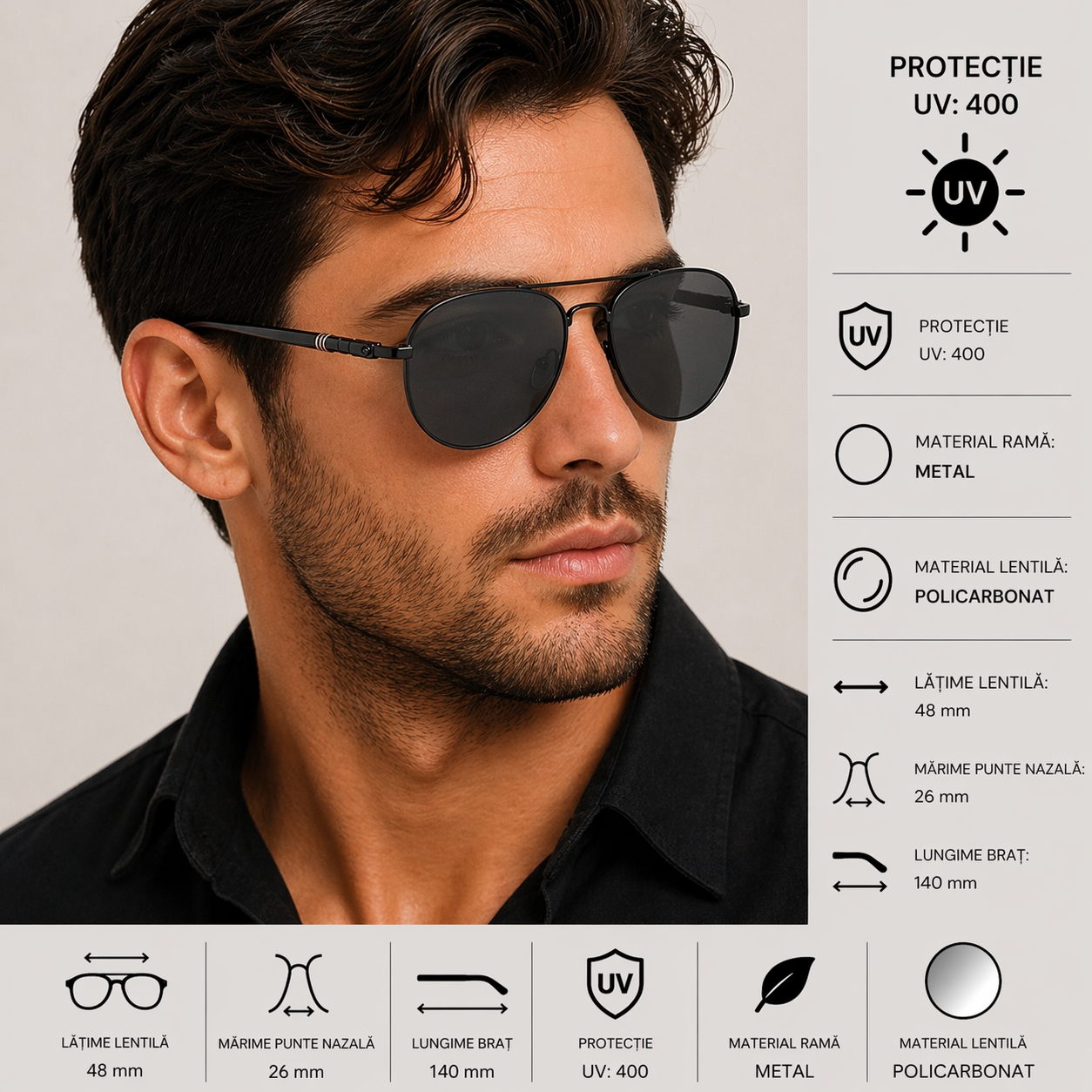 Ochelari Picadili SG038 cu Protecție UV400 - imagine 4