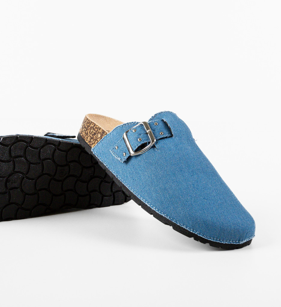 Papuci Neckar Albastri - Confort Casual - imagine 11