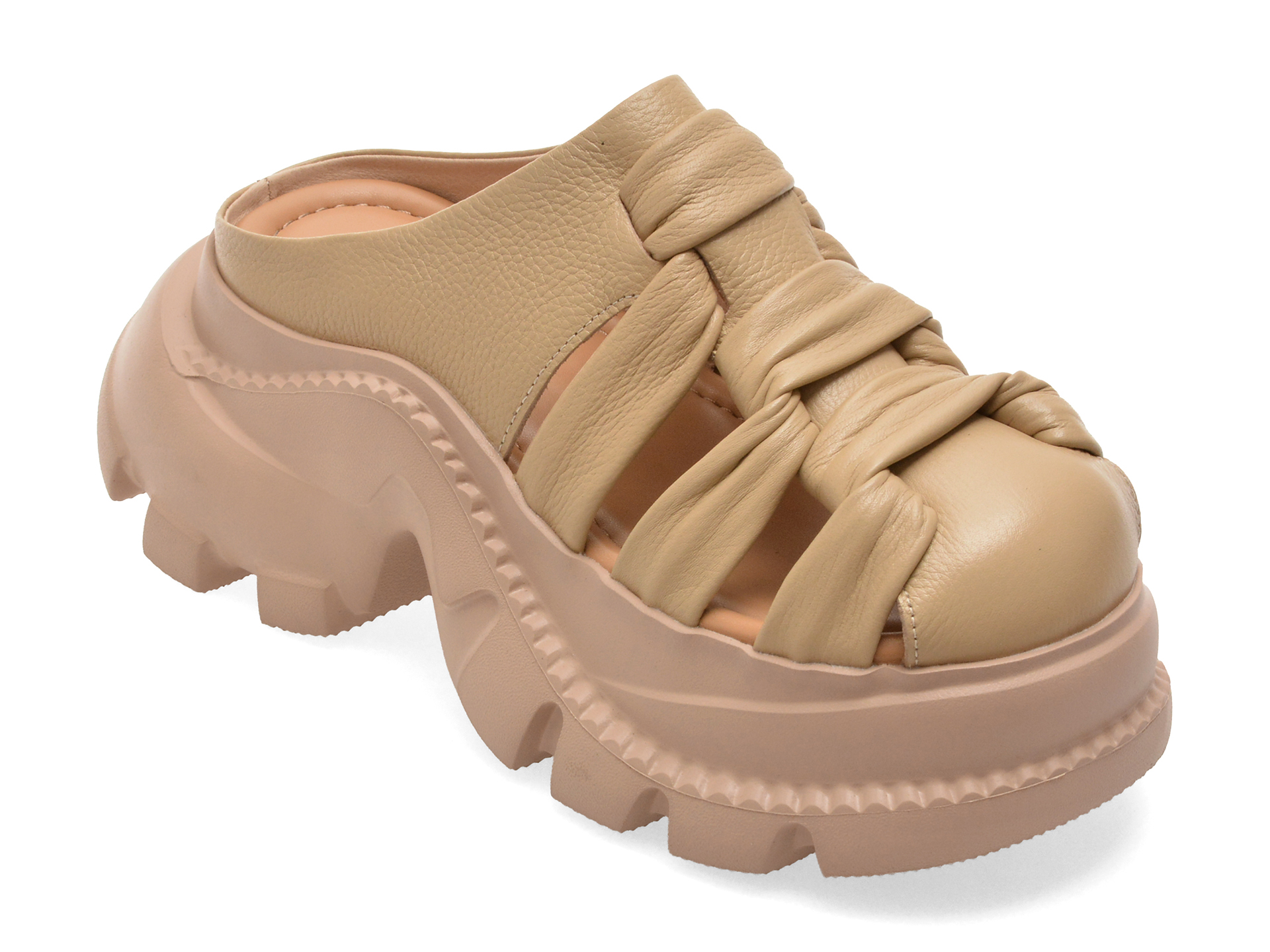 Papuci GRYXX Bej Piele Naturală Confort