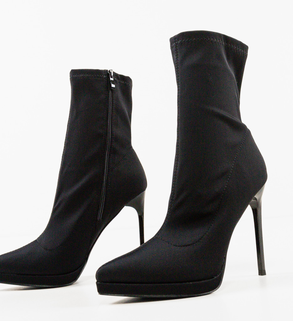 Botine Dama Scarl Negre | Eleganță și Stil - imagine 7