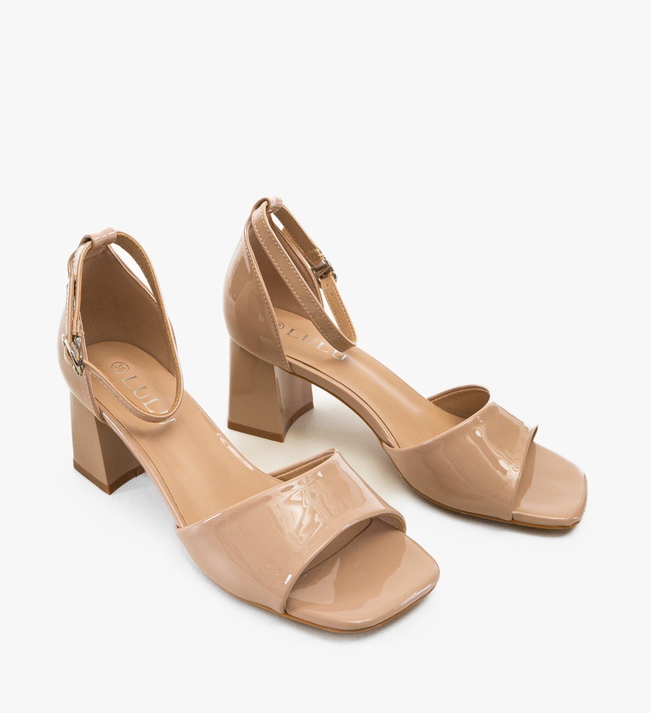 Sandale cu Toc Azaf Nude - Eleganță și Confort - imagine 5