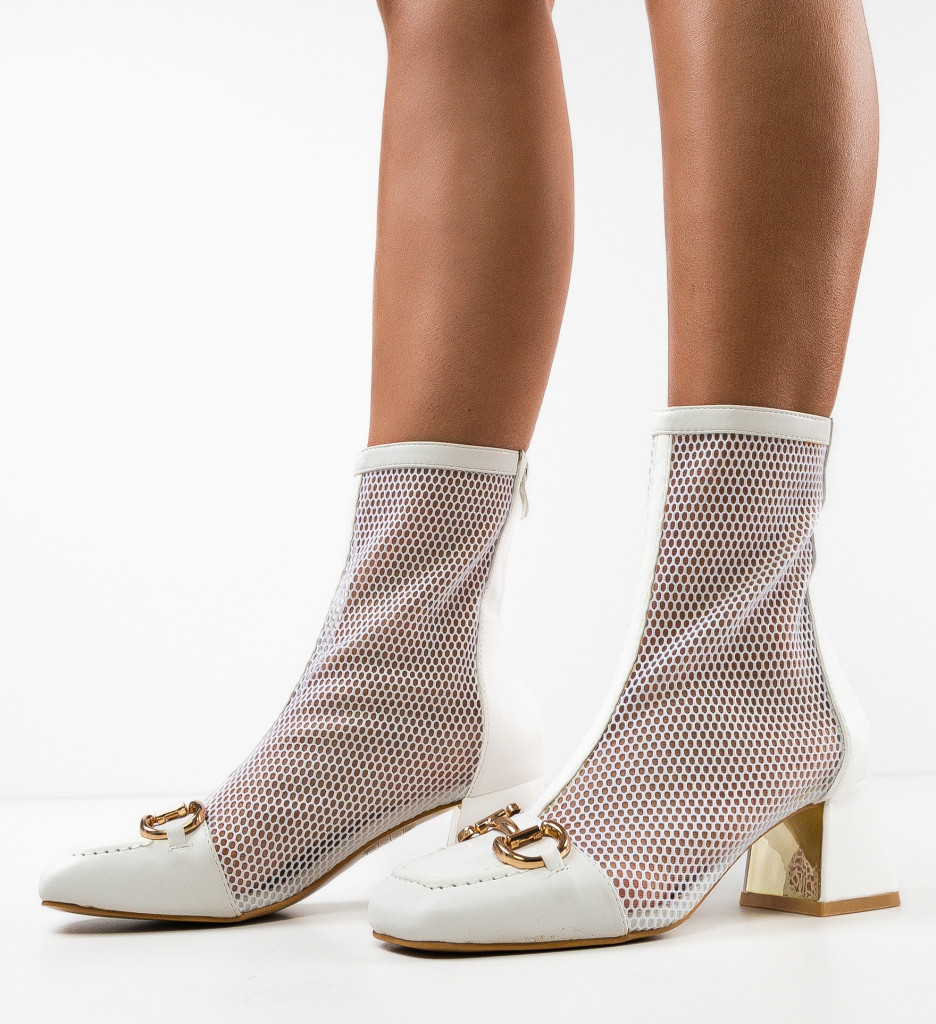 Botine Venczel Albe - Eleganță și Stil - imagine 3