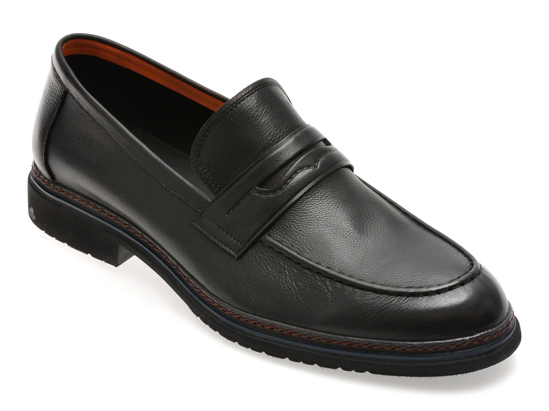 Mocasini EPICA negri din piele naturală