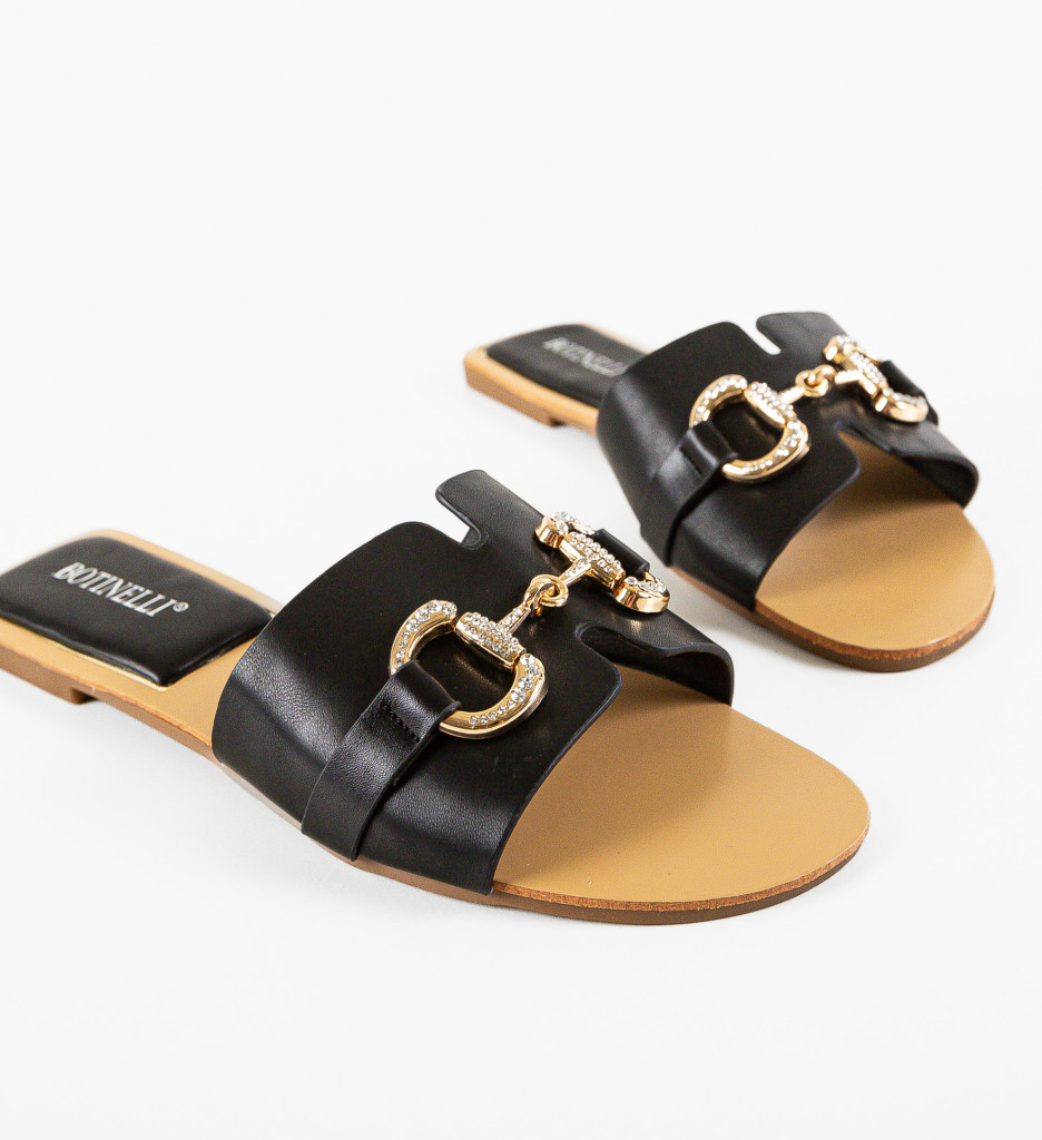 Papuci Dama Shandia Negri | Eleganță și Confort - imagine 6