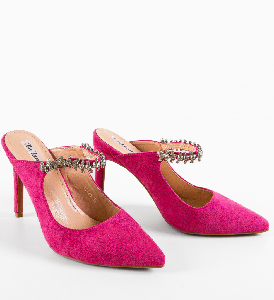 Pantofi dama Anat Fuchsia cu toc elegant - imagine 7