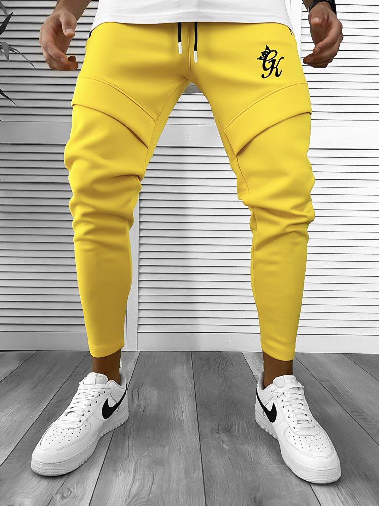 Pantaloni Trening Galbeni Conici Silon - Stil și Confort