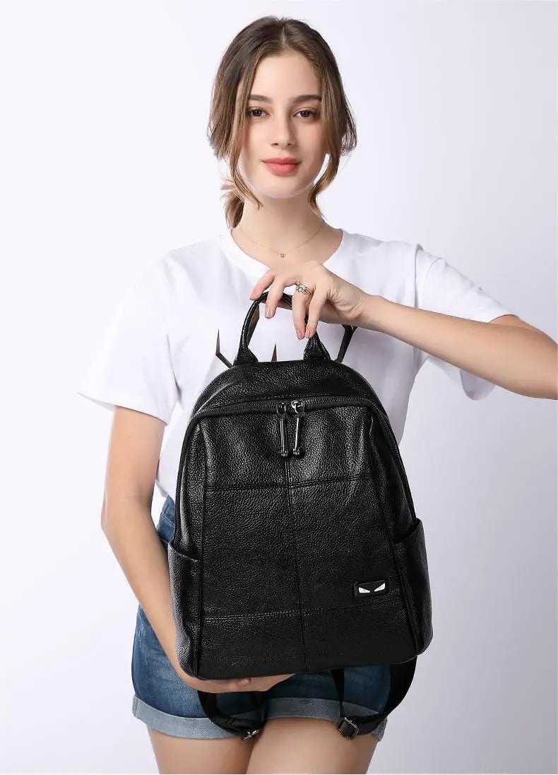 Delis Rucsac Piele Naturală Negru - Elegant și Practic - imagine 5