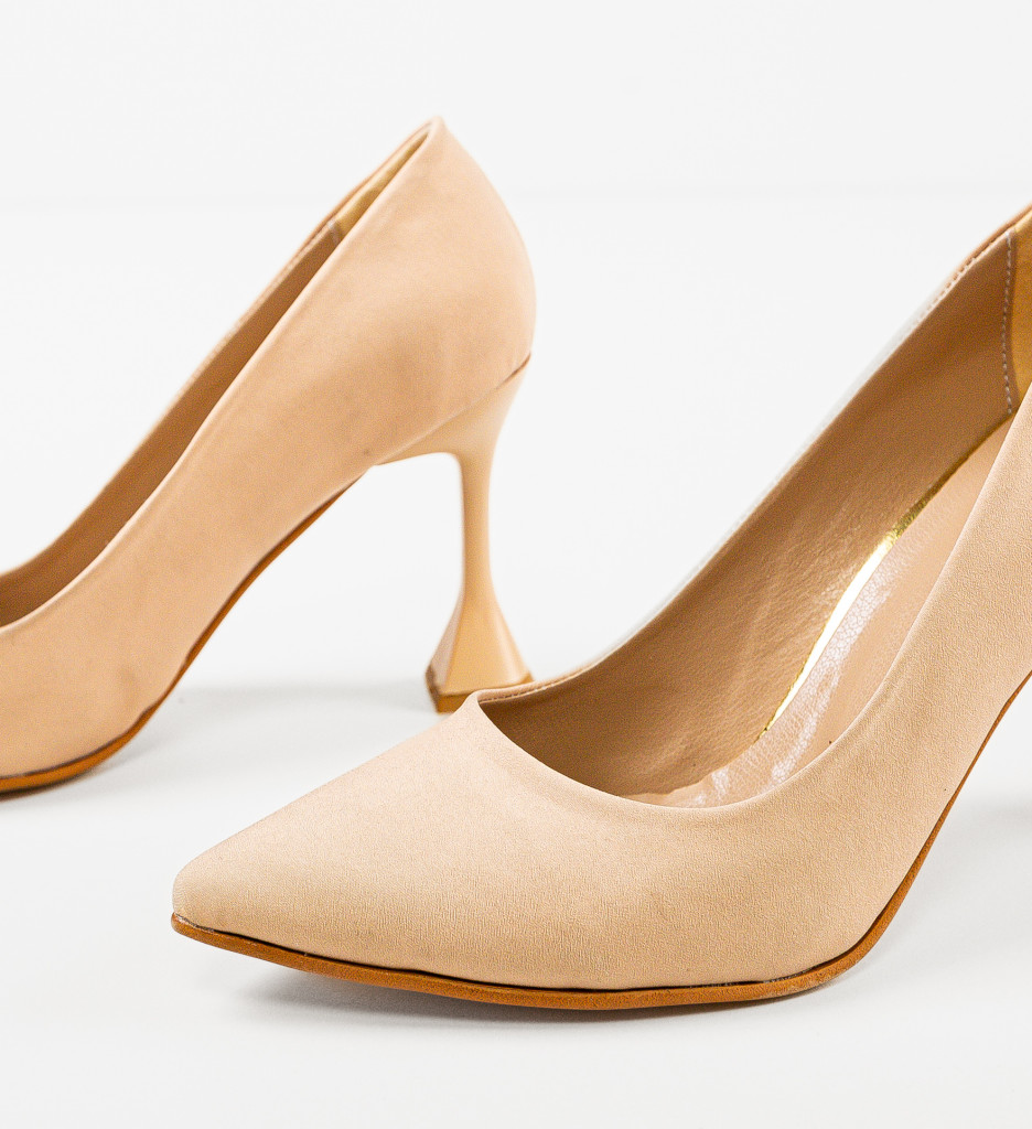 Pantofi Toc Reaz Nude - Eleganță și Confort - imagine 7