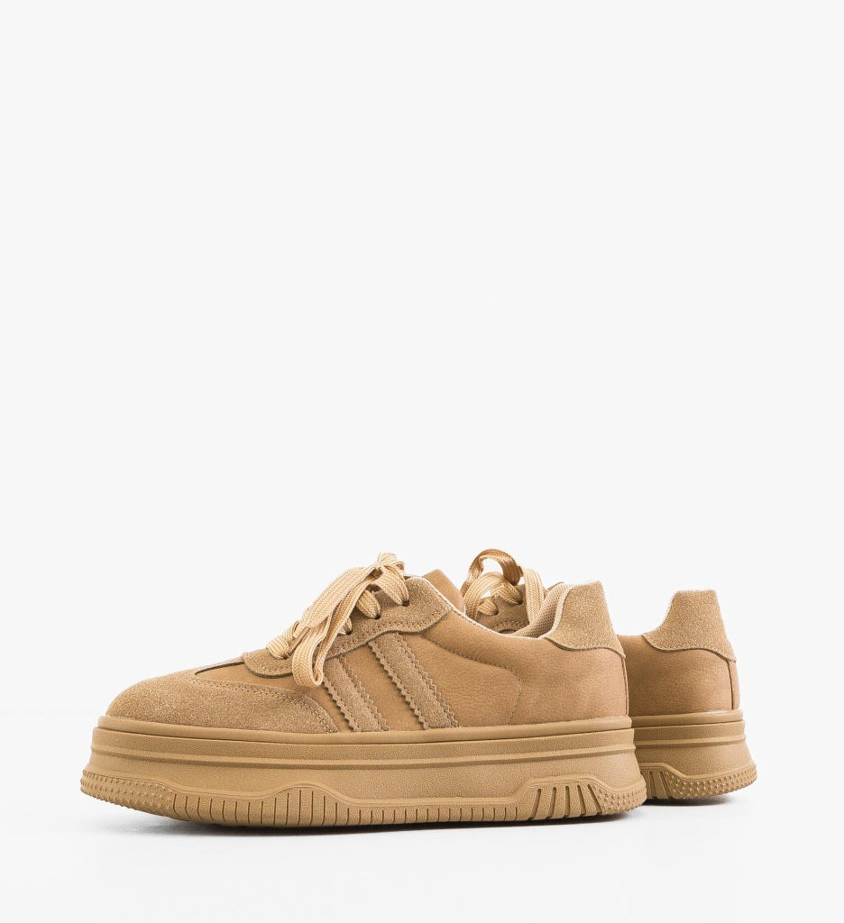 Sneakers Dama Carlas Bej - Confort și Stil - imagine 5