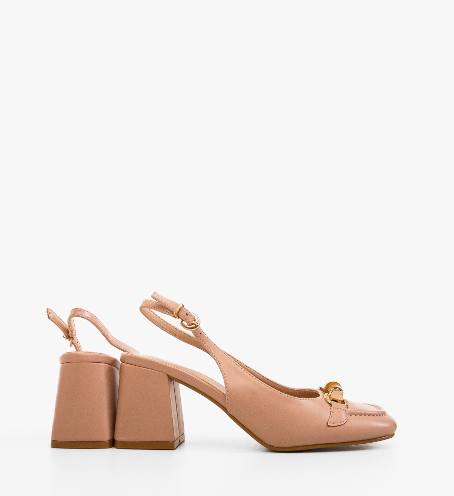 Pantofi Nasee Nude cu toc - eleganță și confort - imagine 3