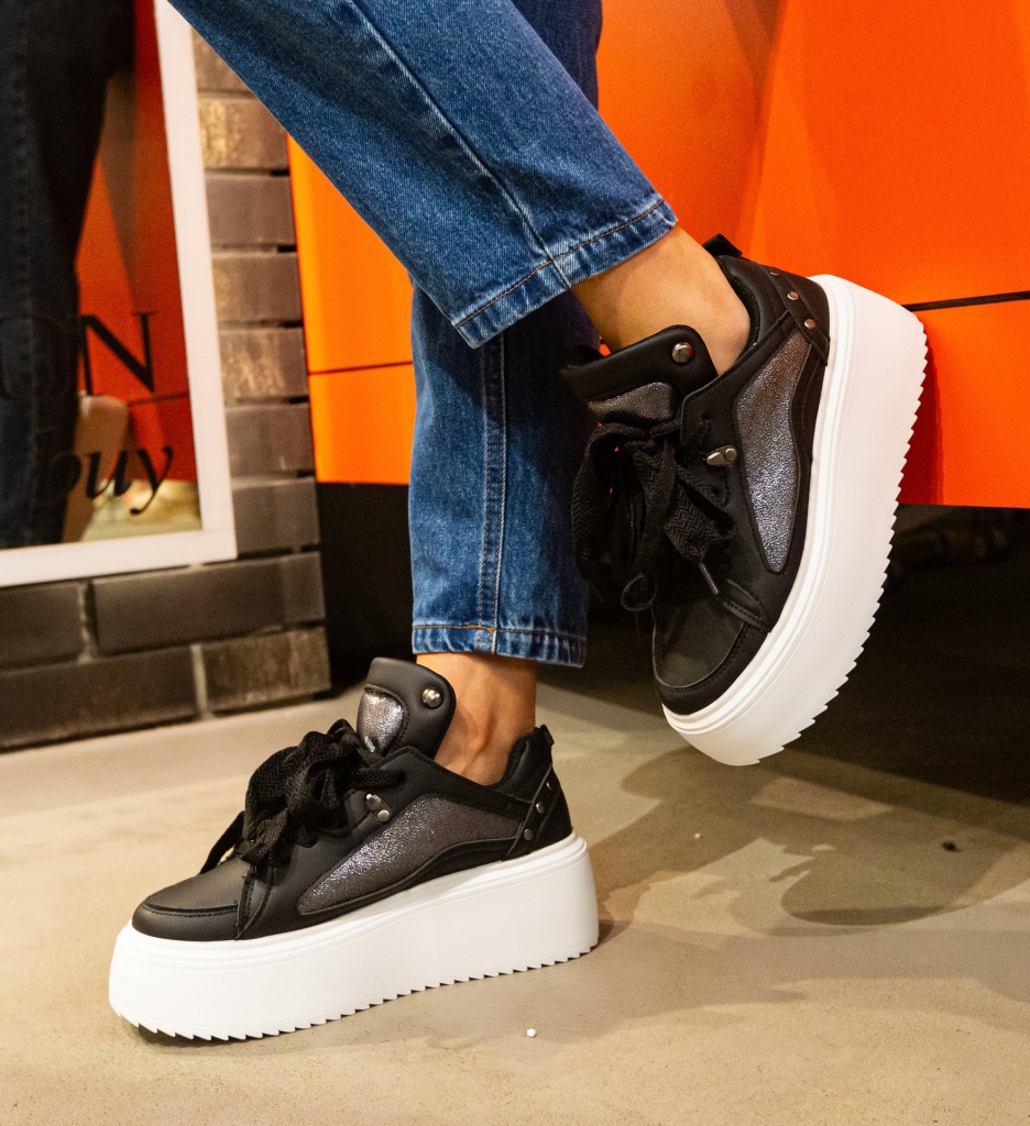 Sneakers Dama Adetoku Negri - Confort Sport - imagine 4