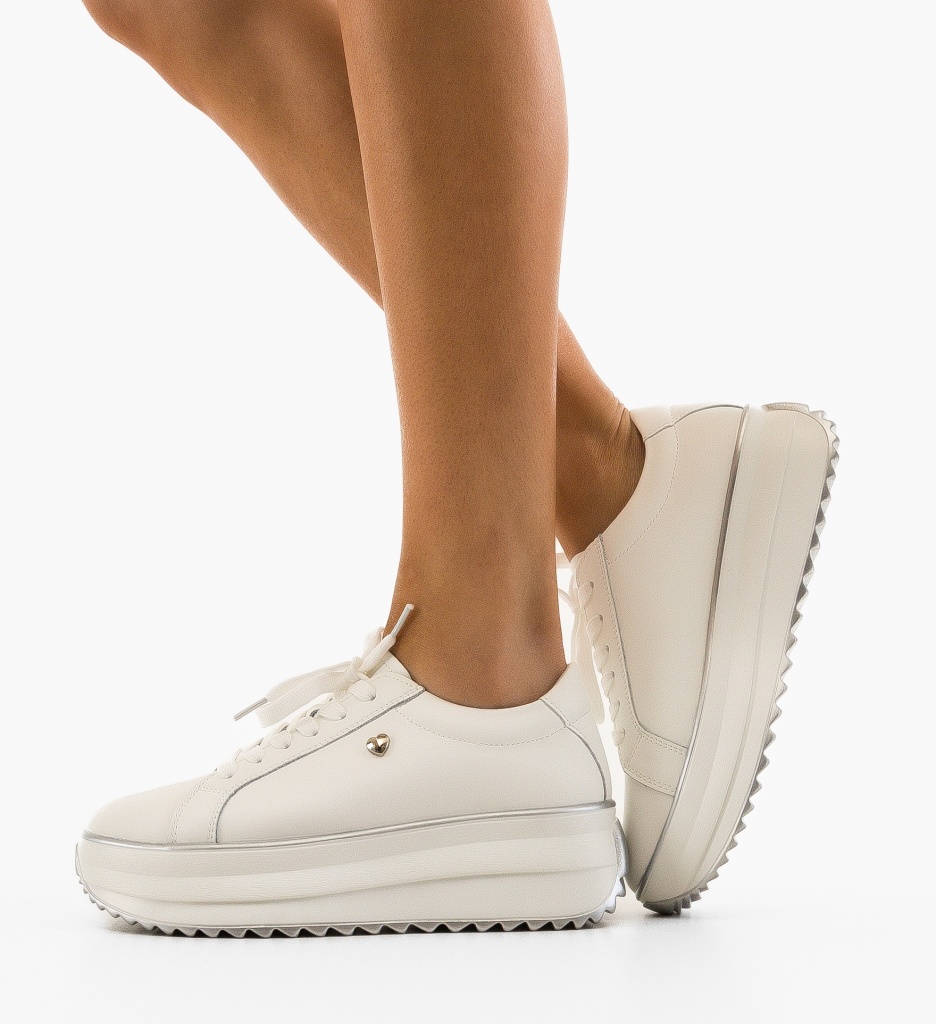 Sneakers Dama Arioami Albi | Confort & Stil - imagine 3