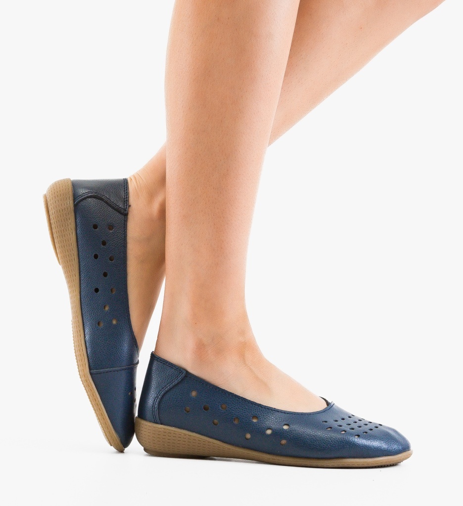 Balerini Dama Vanga Bleumarin Eleganți