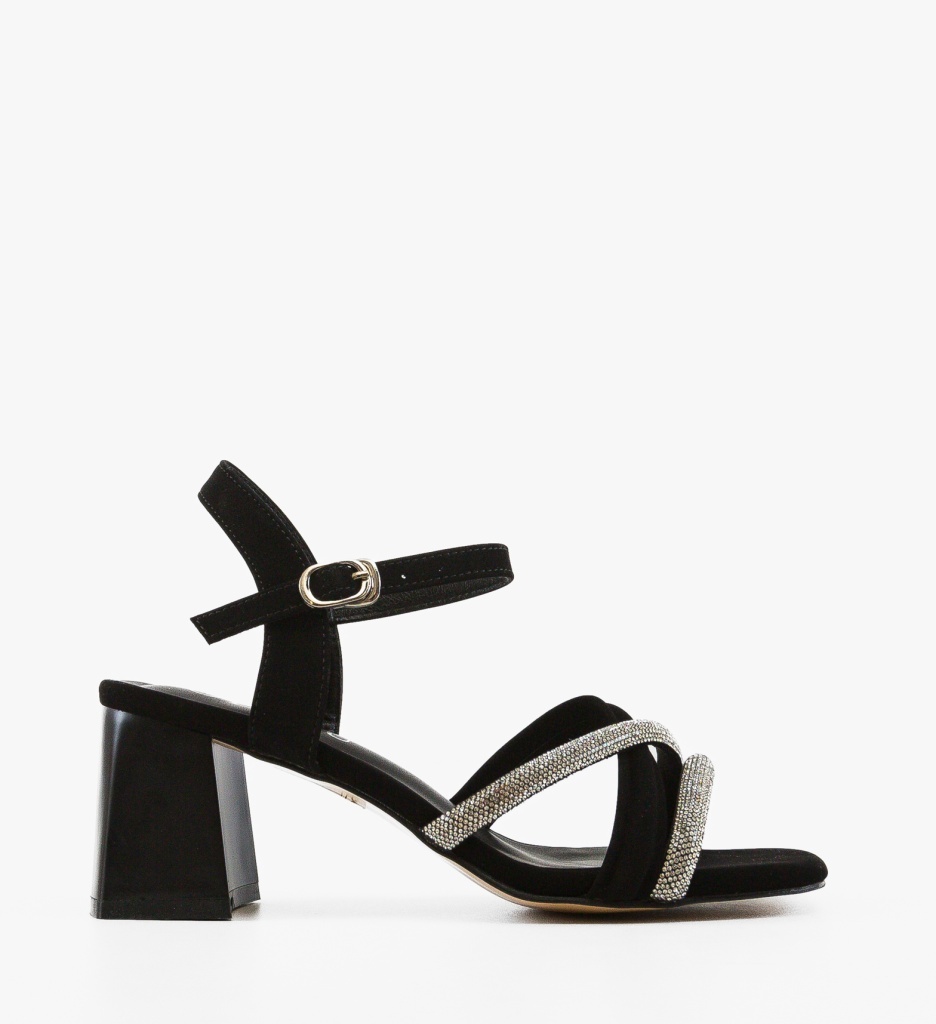 Sandale Dama Frysy Negre Elegante cu Toc - imagine 6