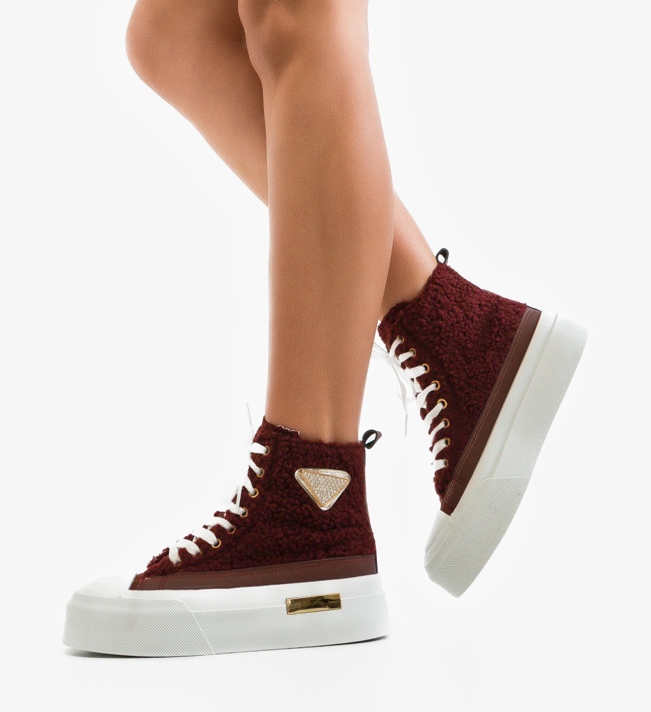 Sneakers Dama Pakkle Grena - Confort și Stil Sport - imagine 2