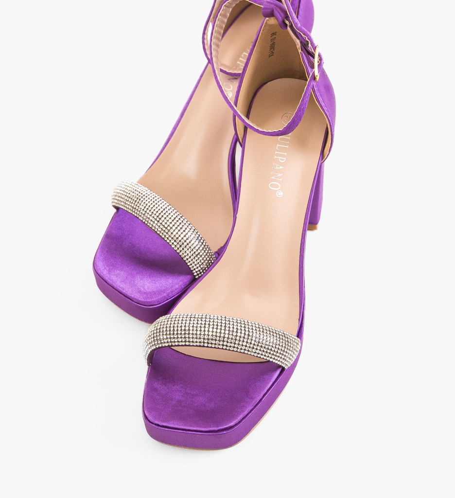 Sandale cu toc Erin Mov - Eleganță și Stil - imagine 3