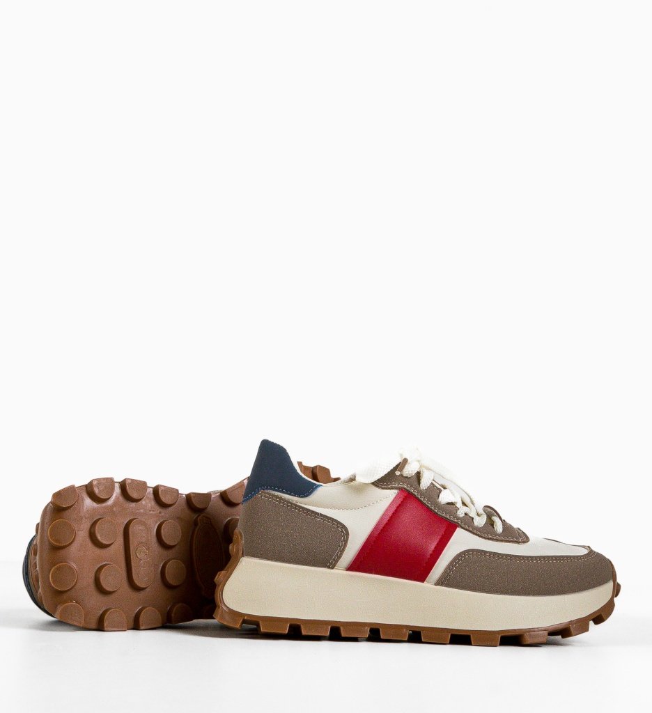 Sneakers Dama Feytong Khaki 2 - Confort & Stil - imagine 4