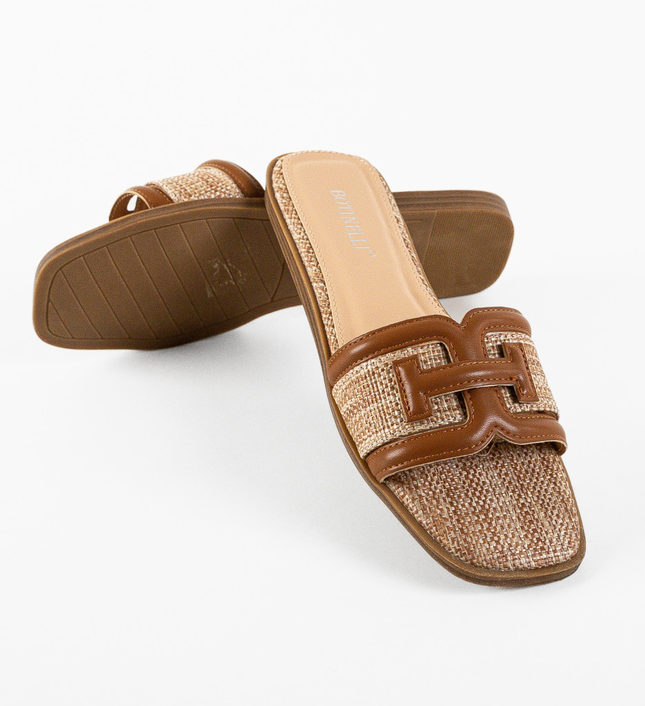 Papuci Dama Stomp Camel - Confort și Stil - imagine 5