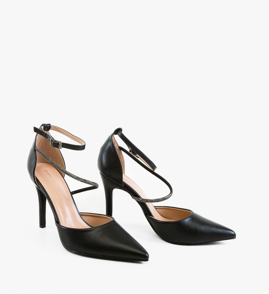 Pantofi Stiletto Dama Levvy Negri Eleganți - imagine 2