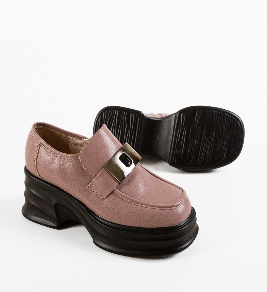 Pantofi Casual Natheo Roz - Confort Stil - imagine 6