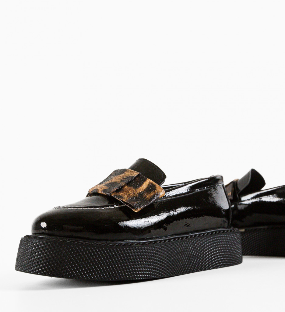 Pantofi Casual Vultis Negri - Confort Stil - imagine 7