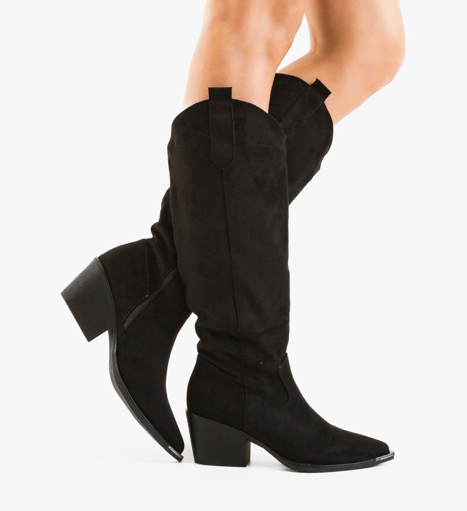 Cizme Spence Negre Depurtat | Stil Urban Elegant - imagine 5