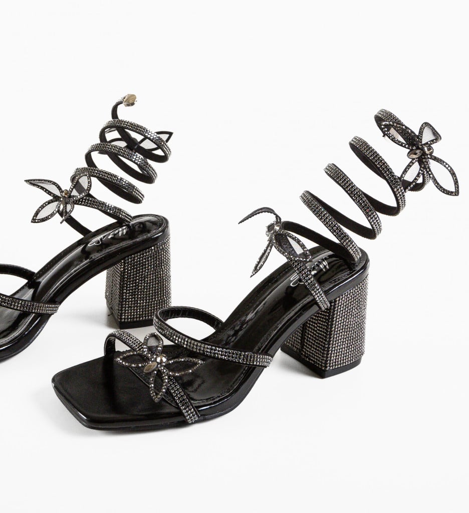 Sandale Gaiana Negre - Eleganță și Stil - imagine 8