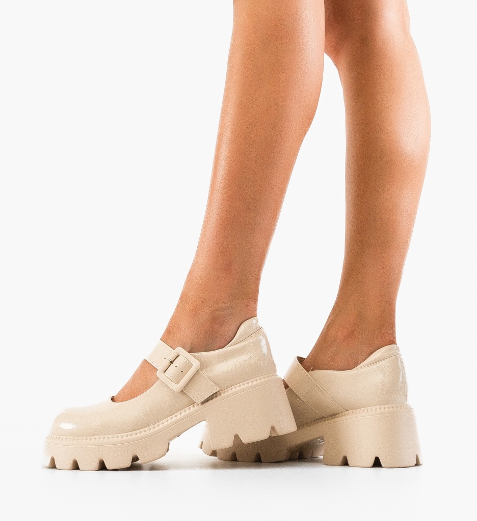 Pantofi Casual Dama Bej Bokfa - Confort și Stil - imagine 2